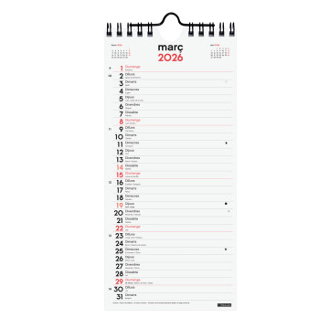 CALENDARI PARED ESP. M/V 110x235 APU. CAT FINOCAM ANY 2025