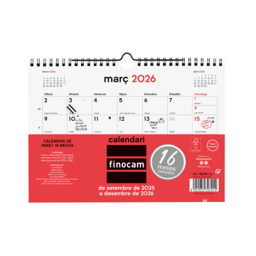 CALENDARI PARED ESP. M/V 210x150 CAT 16m ANY 2025