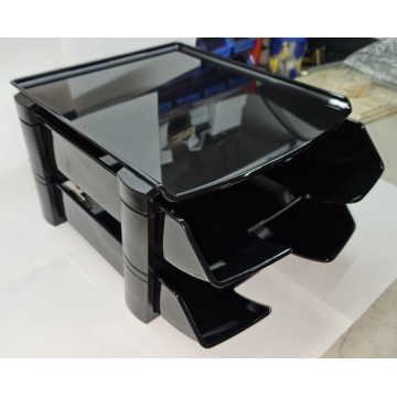 BANDEJA PORTAFOLIS PLASTIC NEGRE SOPORT 2u HAN104206