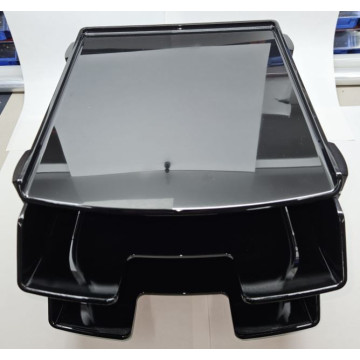 BANDEJA PORTAFOLIS PLASTIC NEGRE SOPORT 2u HAN104206