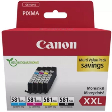 CARTUTX CANON (CLI581XXL C/M/Y/K)(1998C) PACK