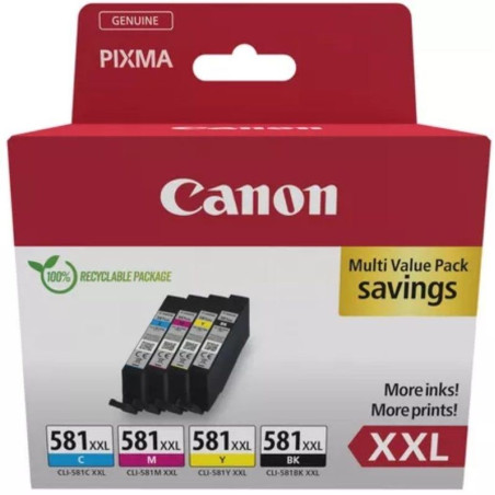 CARTUTX CANON (CLI581XXL C/M/Y/K)(1998C) PACK
