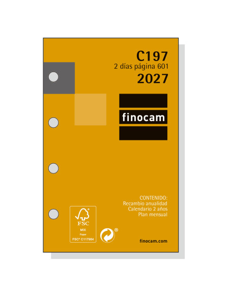 REC. AG. FINOCAM 601 (056x089) 2DP SP AÑO 2025 (C197)