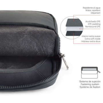 FUNDA TABLET / PORTATIL 15" MIQUEL RIUS TELA IMPERMEABLE NEGRE