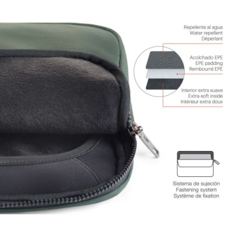 FUNDA TABLET / PORTATIL 15" MIQUEL RIUS TELA IMPERMEABLE VERD