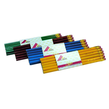 LLAPIS ECONOMIC AMB GOMA COLOR GROC/VERD/MARRO/BLAU