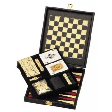 JOC DIDACTIC 7 EN 1 ESCACS / BACK GAMON / DOMINO / CARTES / DAUS