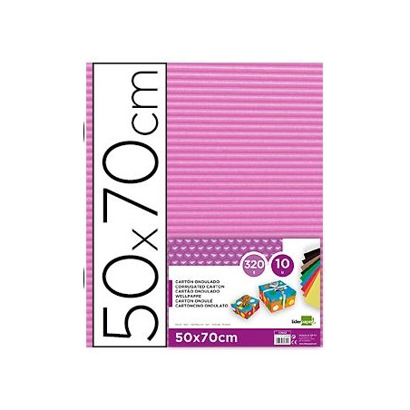 CARTRO ONDULAT ROSA 500x700mm 300g