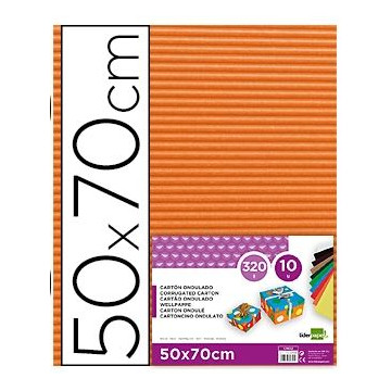 CARTRO ONDULAT TARONJA 500x700mm 300g