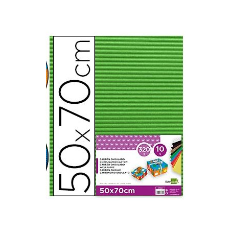 CARTRO ONDULAT VERDE 500x700mm 300g