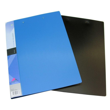 CARPETA PINÇA MINICLIP LATERAL + SUPERIOR DIN-A4  PP BLAU
