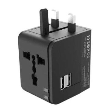ADAPTADOR ENDOLL CORRENT + 2 USB (150 PAISOS) VIATGE