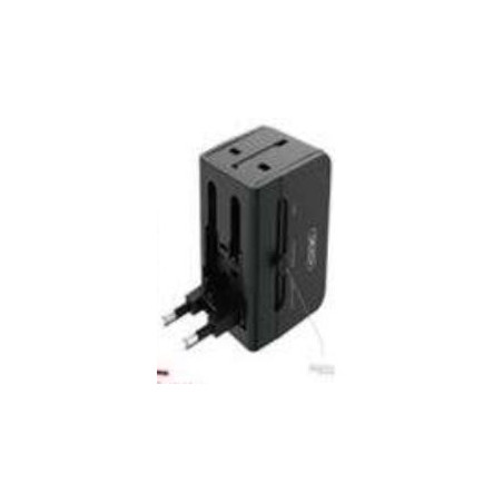 ADAPTADOR ENDOLL CORRENT + 2 USB (150 PAISOS) VIATGE