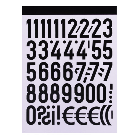 LLETRES ADHESIVES 30 MM. NEG.