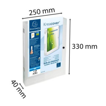 CARP. PROJECTES A4 330x250x40mm PP CRISTALL TRASLUCID CANGURO