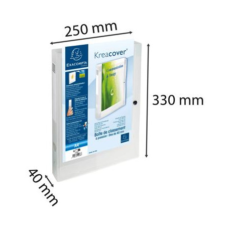CARP. PROJECTES A4 330x250x40mm PP CRISTALL TRASLUCID CANGURO