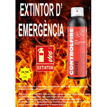 EXTINTOR SPRAY CONTROL FIRE 200ml