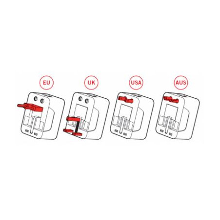 ADAPTADOR ENDOLL CORRENT (EU, UK, USA, AUS) VIATGE
