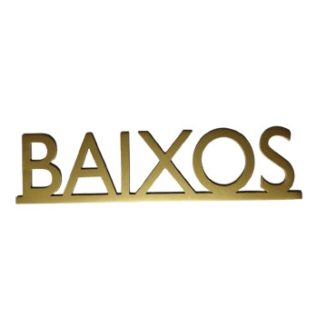 PLACA PISOS SILUETA ALUMINI PINTAT 60mm "BAIXOS"
