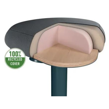 TAMBORET ERGONOMICO LEITZ ACTIVE NEGRE (GRIS FOSC) TABURETE