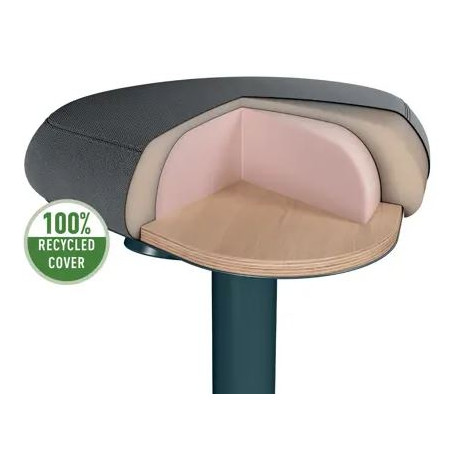 TAMBORET ERGONOMICO LEITZ ACTIVE NEGRE (GRIS FOSC) TABURETE