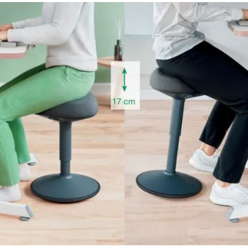 TAMBORET ERGONOMICO LEITZ ACTIVE NEGRE (GRIS FOSC) TABURETE
