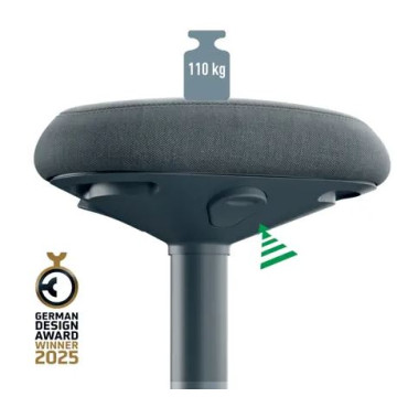 TAMBORET ERGONOMICO LEITZ ACTIVE NEGRE (GRIS FOSC) TABURETE