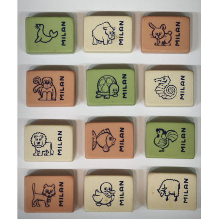 Goma borrar sin residuos pequeña colores pastel Faber-Castell