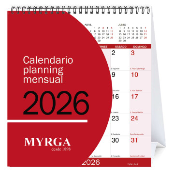 CALENDARI TAULA ESP. M/V 150x200 ESP CAT MYRGA 1698 ANY 2026