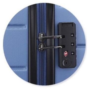 MALETA VIATGE TROLLEY 340x235x55 ABS BLAU