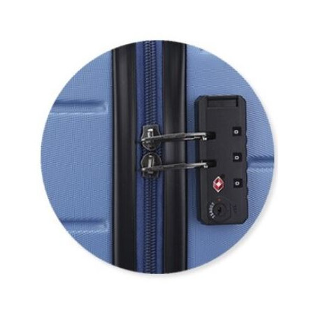 MALETA VIATGE TROLLEY 340x235x55 ABS BLAU