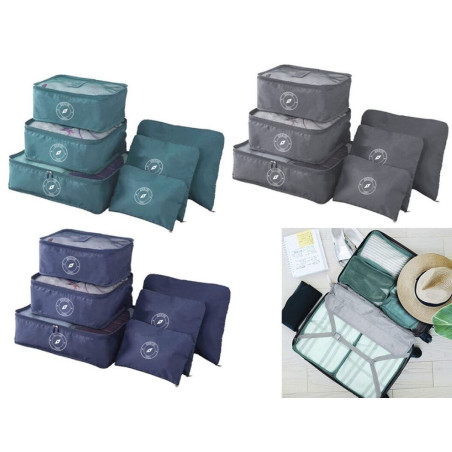 BOSSA MULTIUSOS CREMALLERA ORGANITZADORES VIATGE 6u. TEXTILS