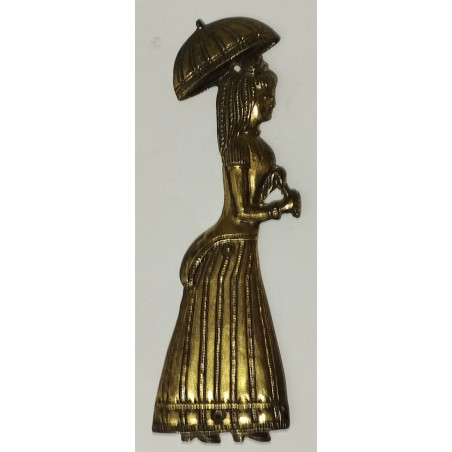 SENYAL INFORMACIO WC DONA 190mm FUNDICIO BRONZE