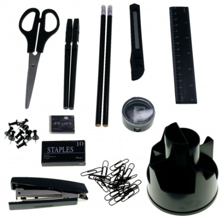 ORGANITZADOR SOBRETAULA CIRCULAR NEGRE