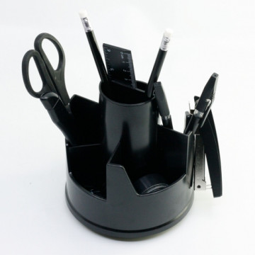 ORGANITZADOR SOBRETAULA CIRCULAR NEGRE
