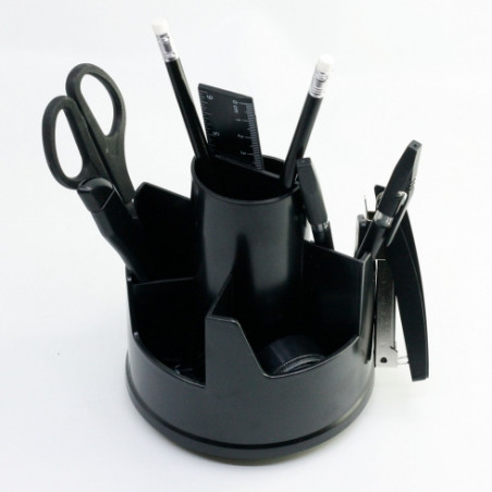 ORGANITZADOR SOBRETAULA CIRCULAR NEGRE