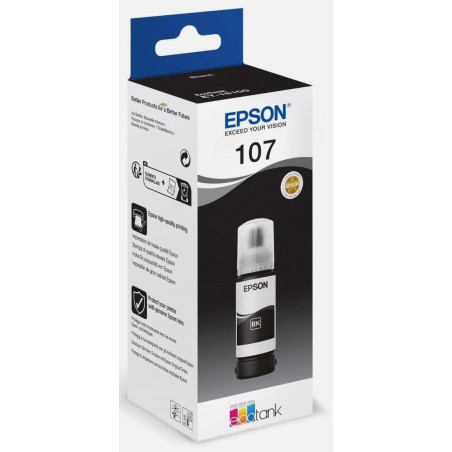 CARTUTX EPSON (C13T09B140)(107) NEGRE 70ml 7.200f ECOTANK