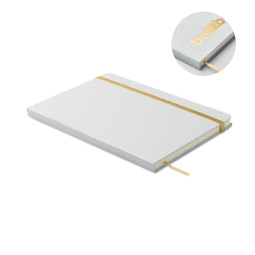 DIARI (145x210) JEAJ A5 BLANC / GOMA OR RATLLAT (MARCA LASER OR)