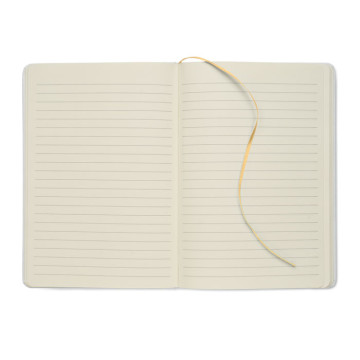 DIARI (145x210) JEAJ A5 BLANC / GOMA OR RATLLAT (MARCA LASER OR)