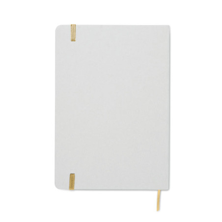 DIARI (145x210) JEAJ A5 BLANC / GOMA OR RATLLAT (MARCA LASER OR)
