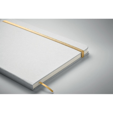 DIARI (145x210) JEAJ A5 BLANC / GOMA OR RATLLAT (MARCA LASER OR)