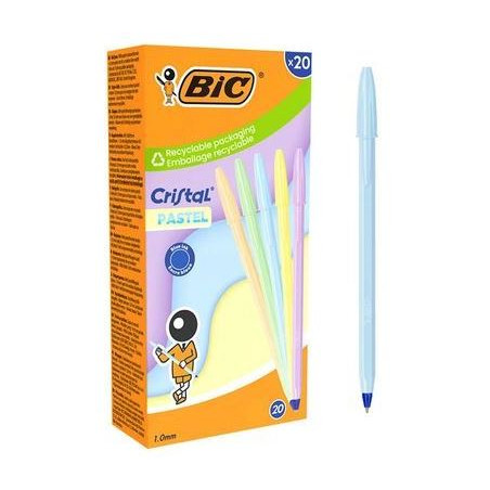 BOLI BIC 1mm PASTEL (TINTA COLOR BLAU)