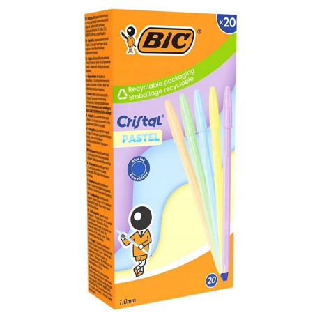 BOLI BIC 1mm PASTEL (TINTA COLOR BLAU)