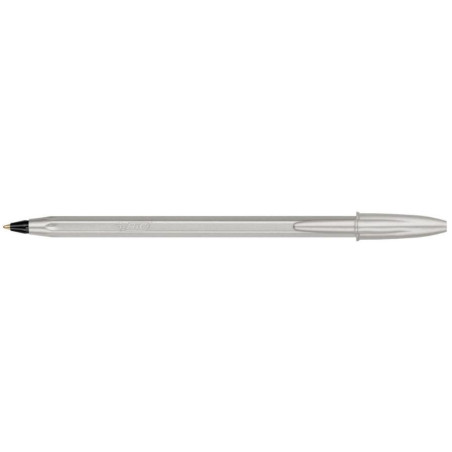 BOLI BIC MATE METAL GLACE PLATA (TINTA NEGRE)