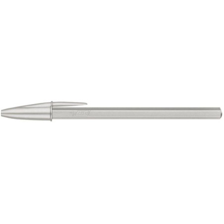 BOLI BIC MATE METAL GLACE PLATA (TINTA NEGRE)