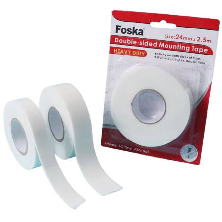 CINTA ADH. DOBLE CARA FOAM 24mm x 2,5m ACOIXINADA