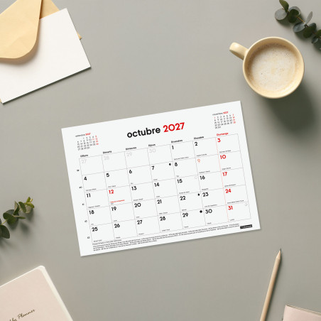CALENDARI PARED M/V 210x150 IMAN BLOC CAT 16m ANY 2027