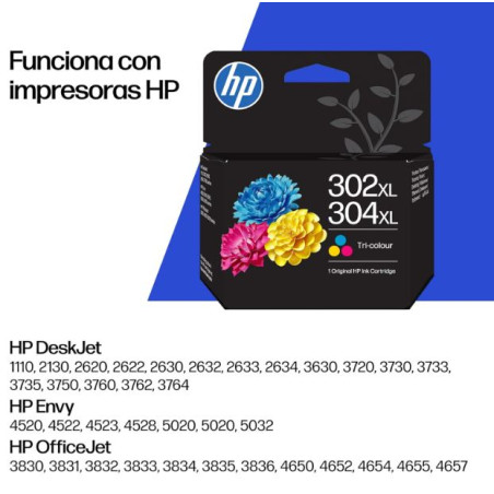 CARTUTX H.P. (B7RT8AE LS1) (302XL/304XL) COLOR 300f (F6U67AE/N9K