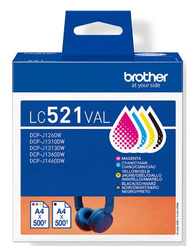 CARTUTX BROTHER (LC521XLVALBP) PACK 4 COL
