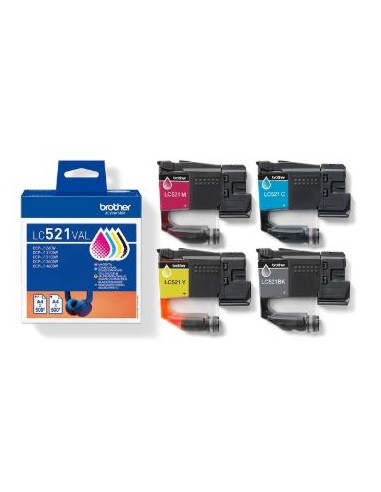 CARTUTX BROTHER (LC521XLVALBP) PACK 4 COL